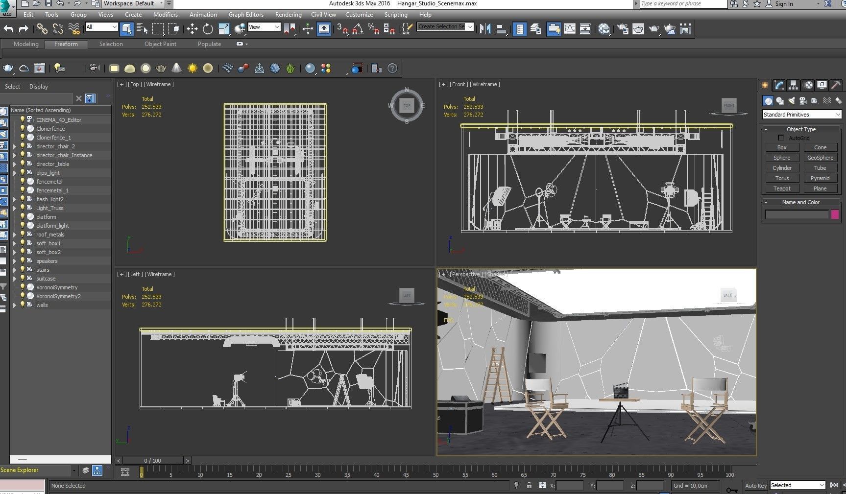 Hangar Photo Studio Scene 3D model_18