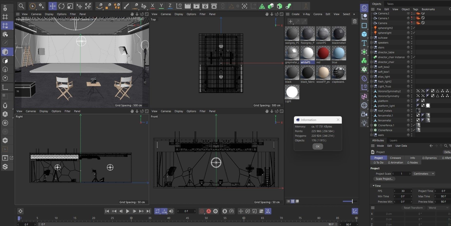 Hangar Photo Studio Scene 3D model_17