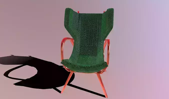 Exclusive designer armchair Low-poly 3D model