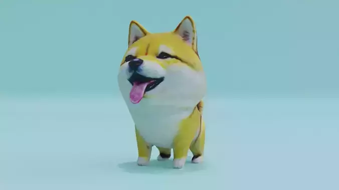 Shiba Inu Dog sticking out its tongue Doge