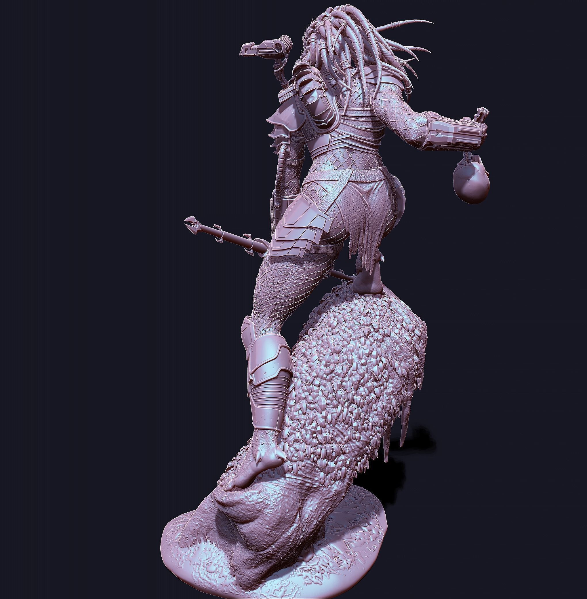 Predator female  3D print model_17