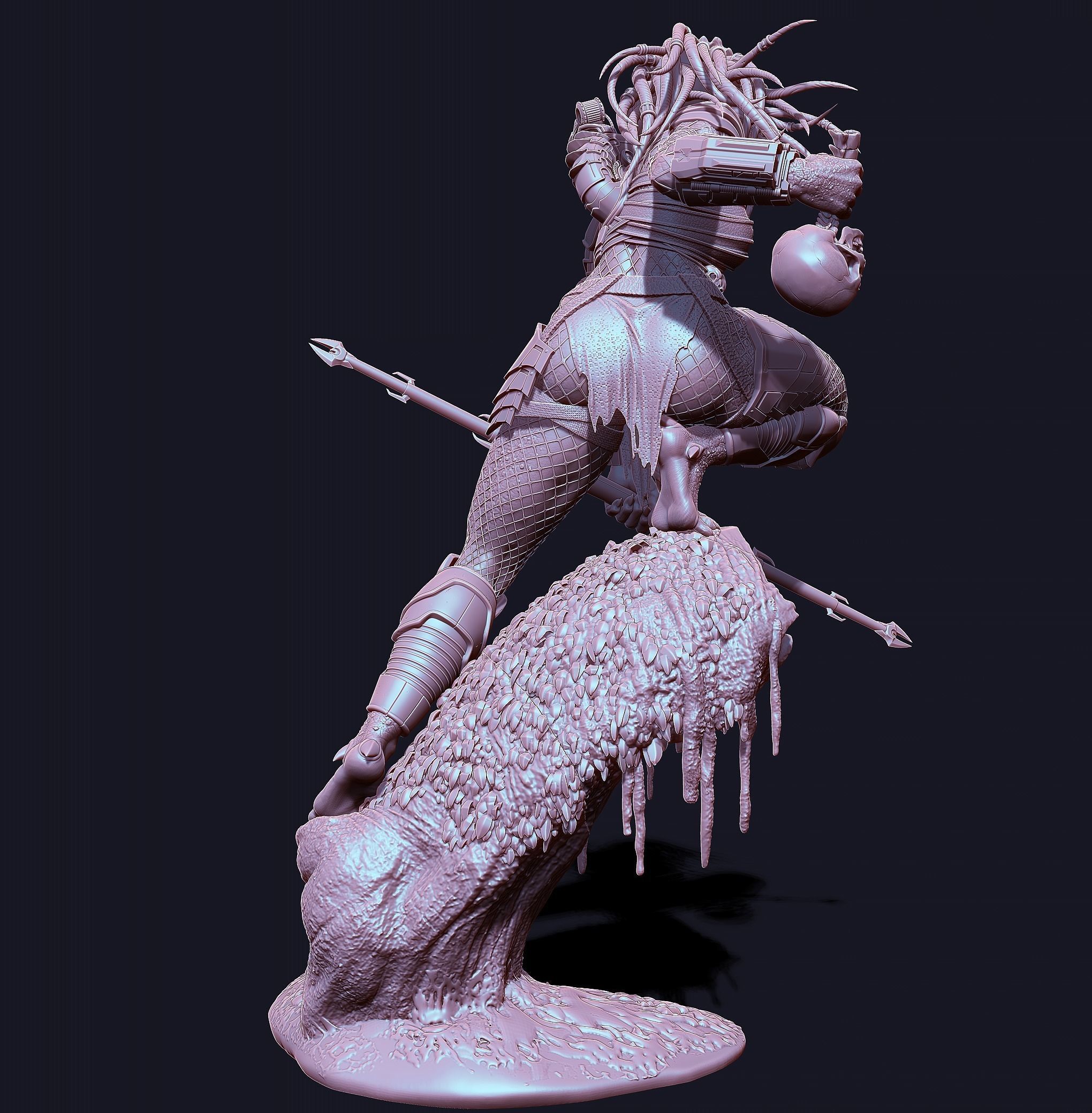 Predator female  3D print model_16