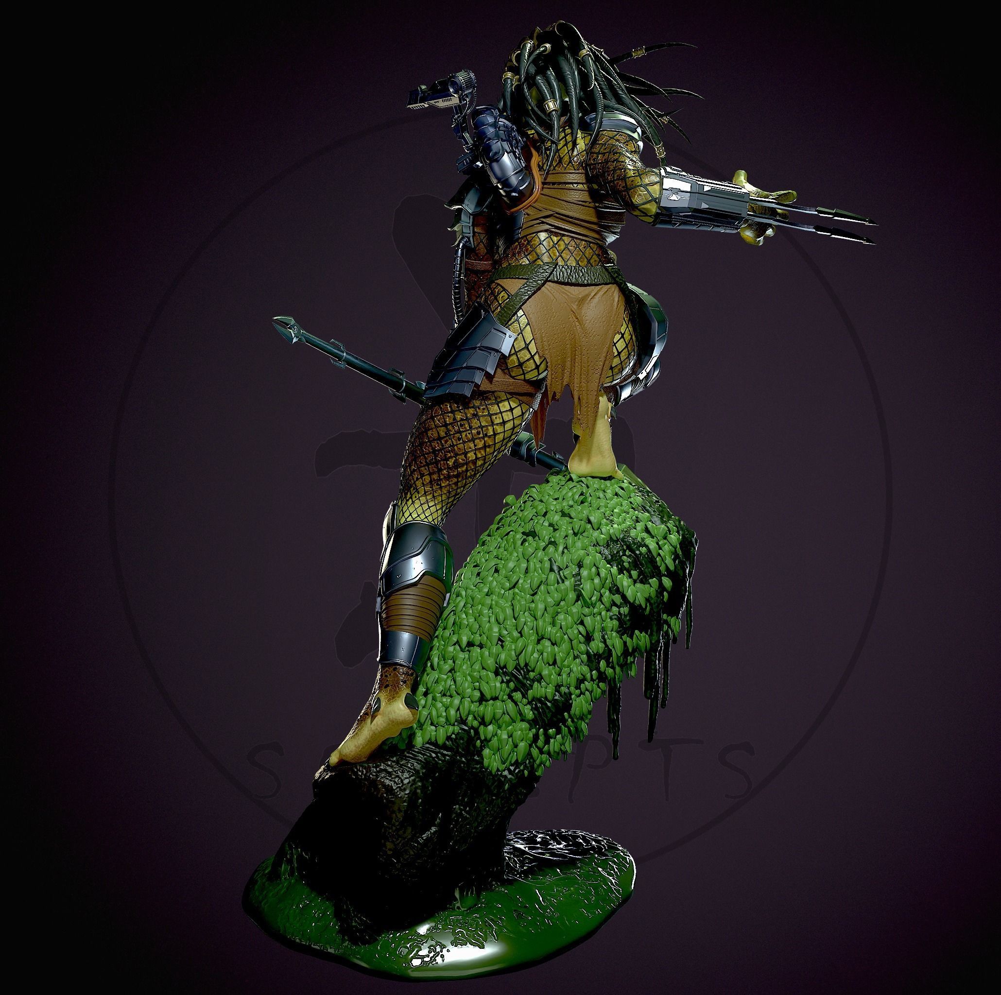 Predator female  3D print model_5