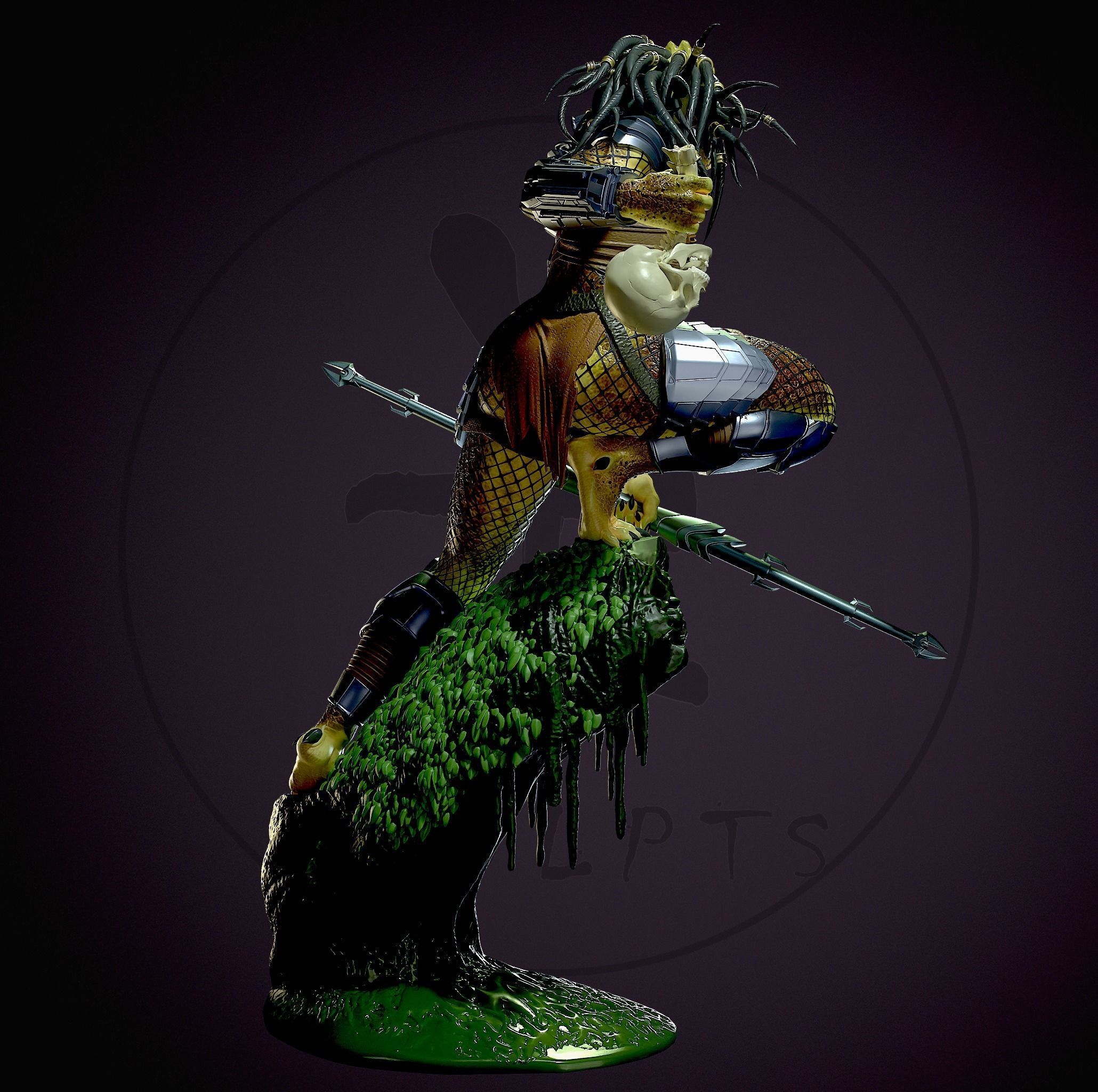 Predator female  3D print model_4