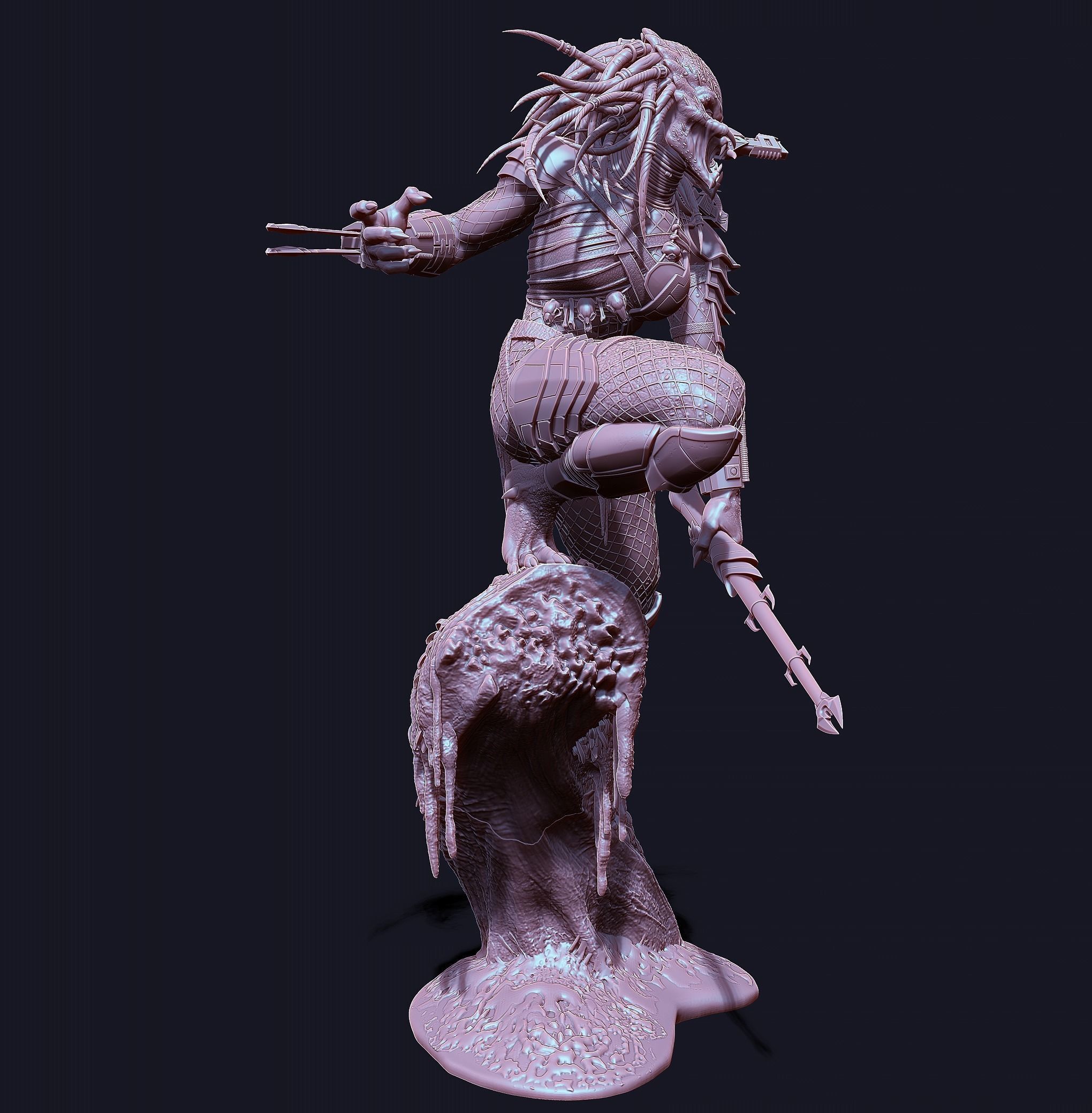 Predator female  3D print model_14