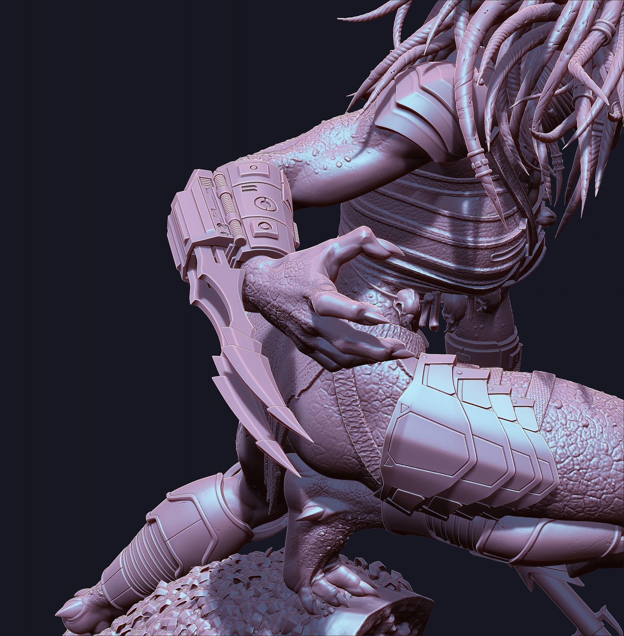 Predator female  3D print model_23