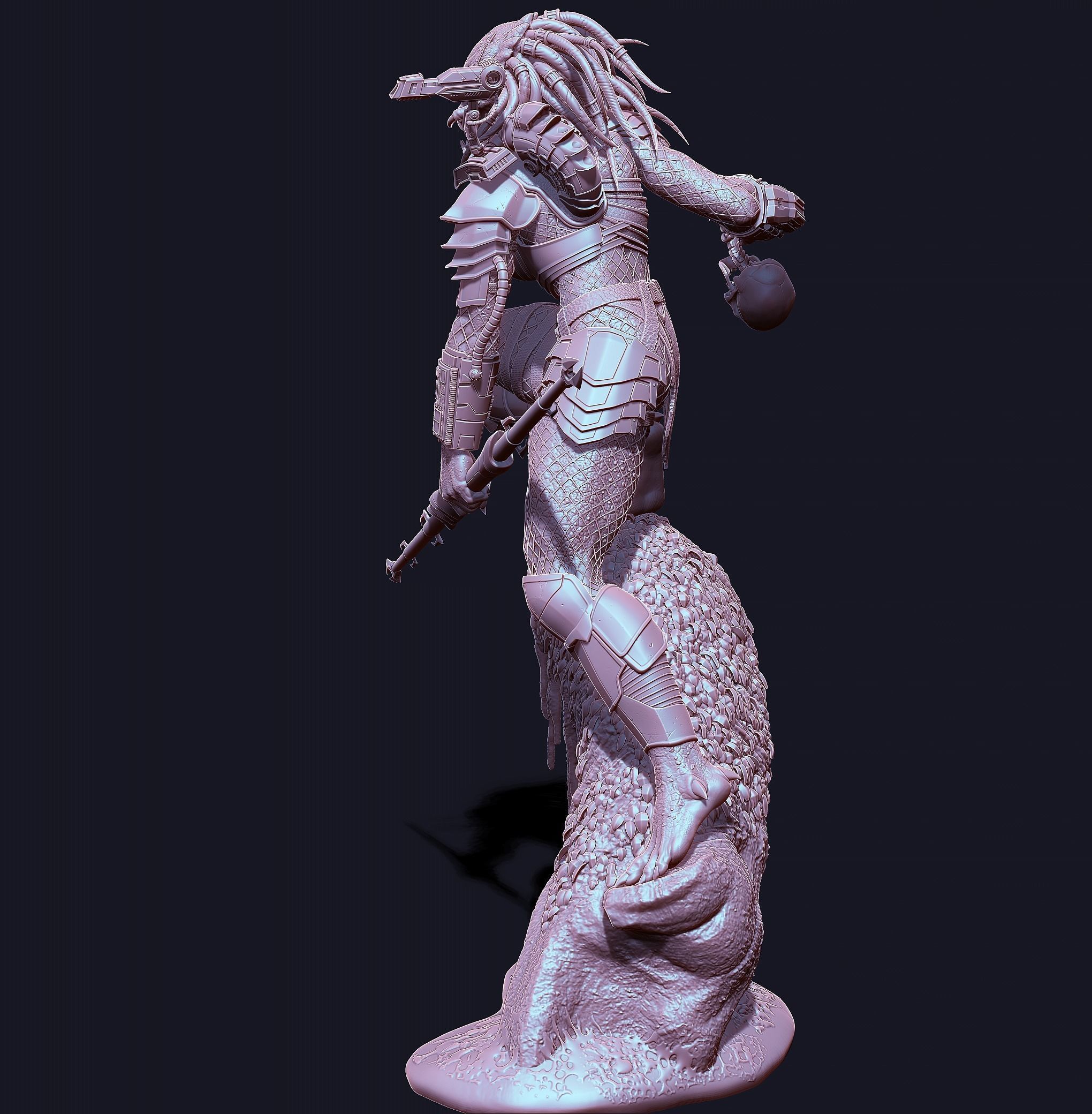 Predator female  3D print model_18
