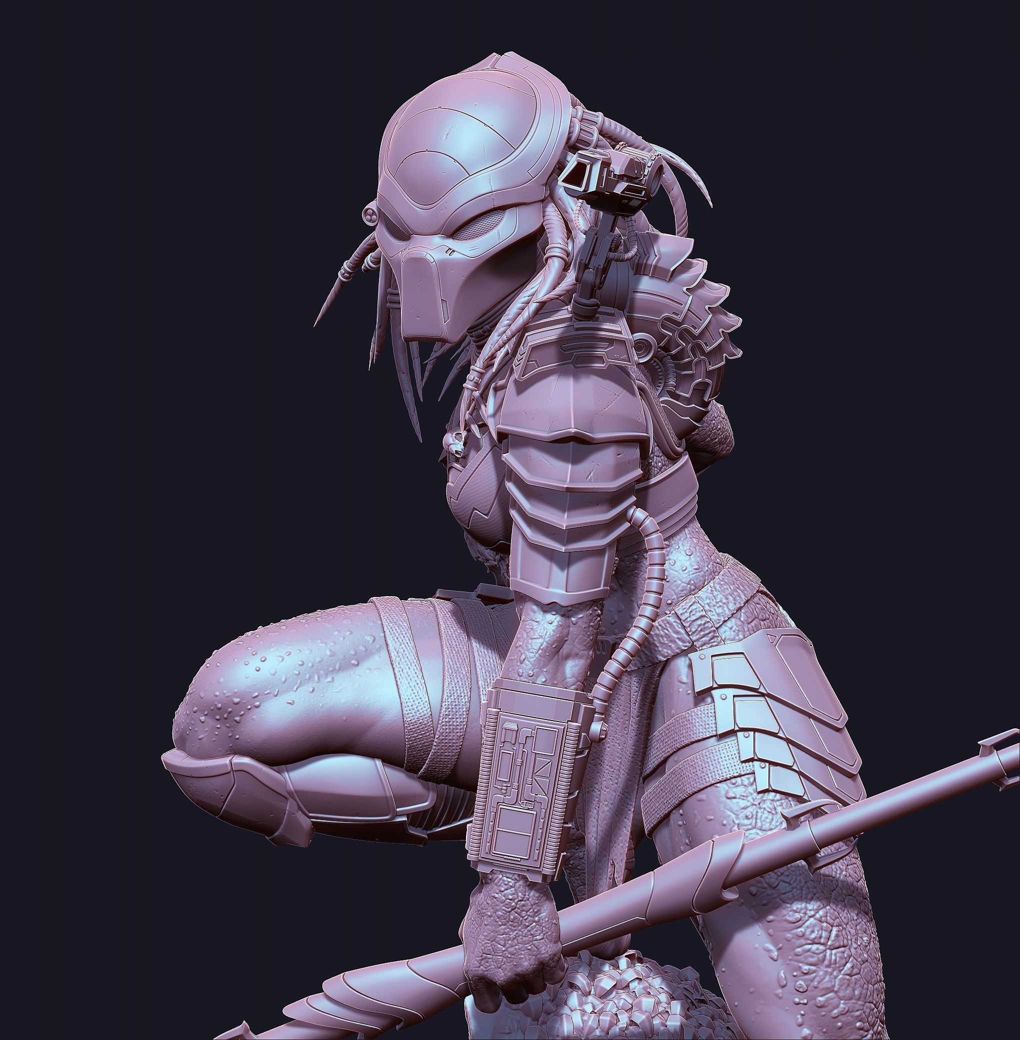 Predator female  3D print model_21