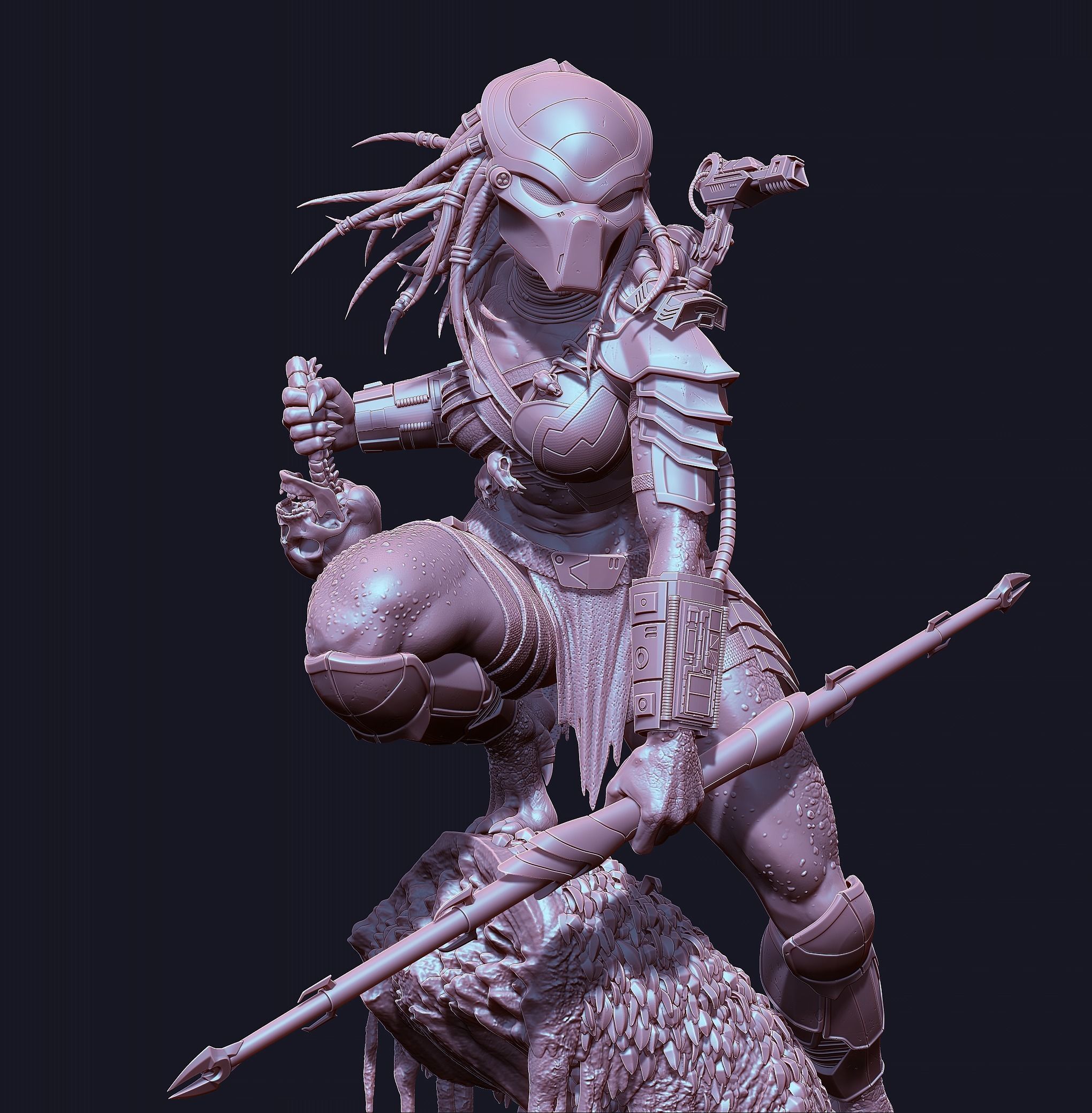 Predator female  3D print model_20