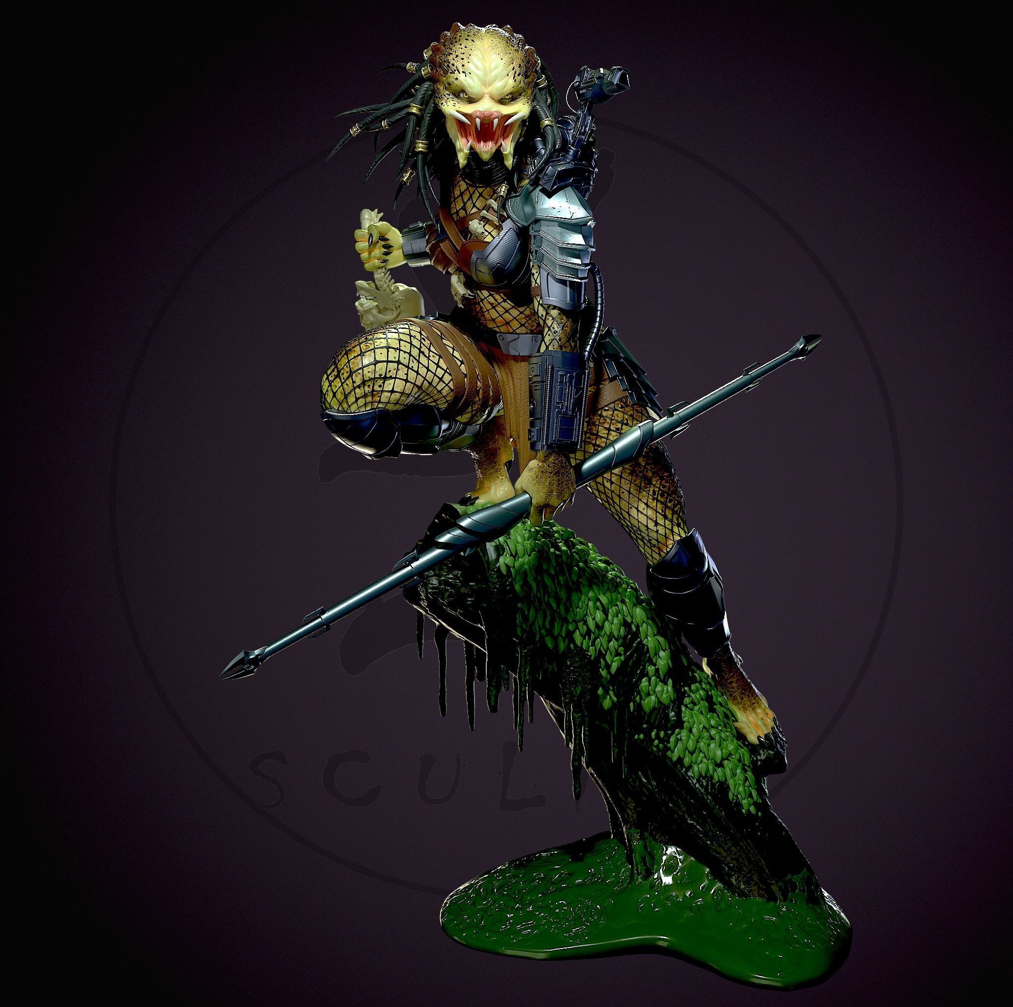 Predator female  3D print model_1