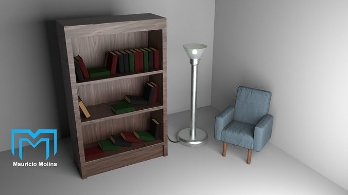 Living Room - Furniture Set 3D Model Collection