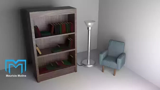 Living Room - Furniture Set 3D Model Collection