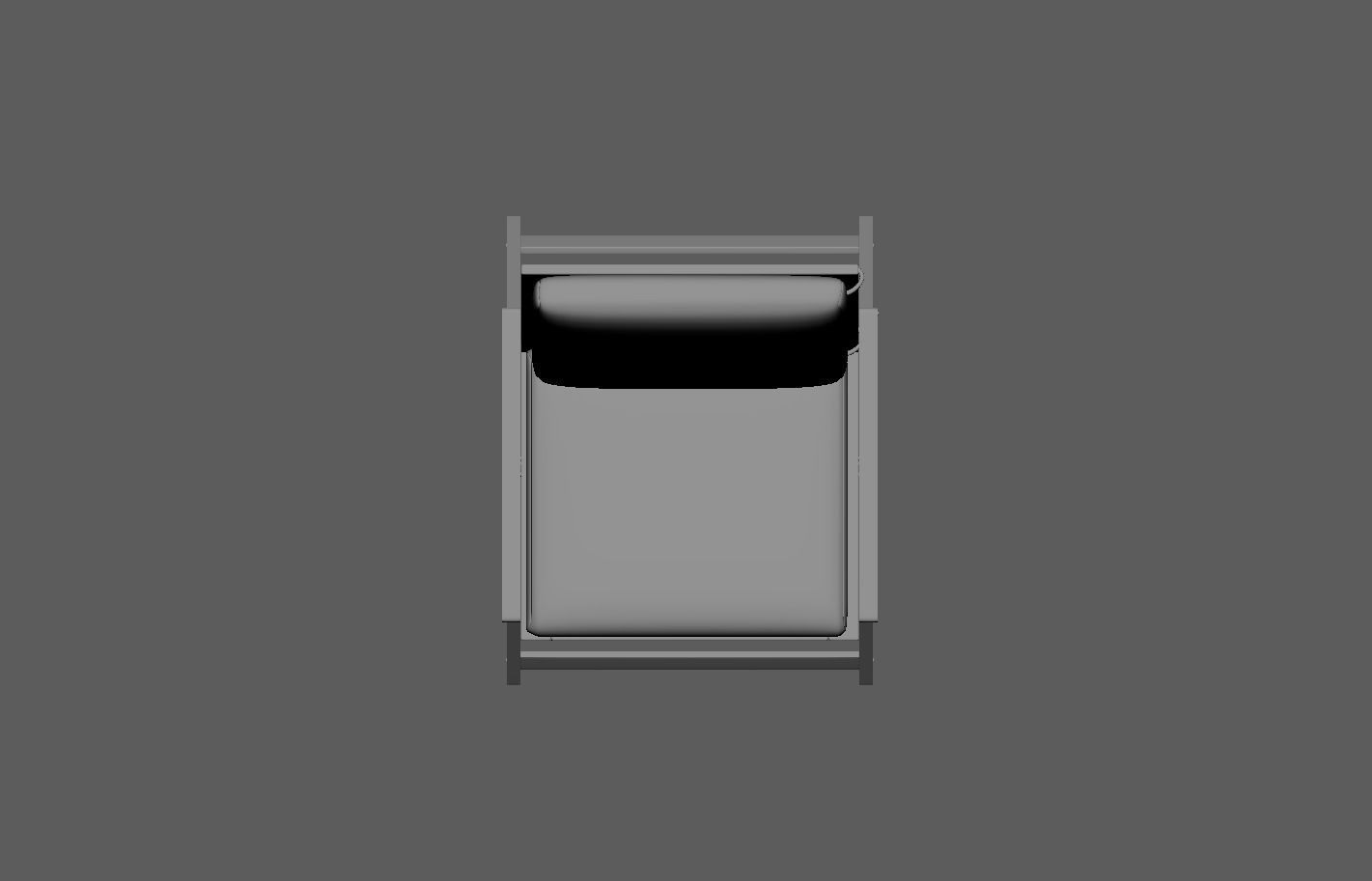 Stripe Folding Chair Low-poly 3D model_15