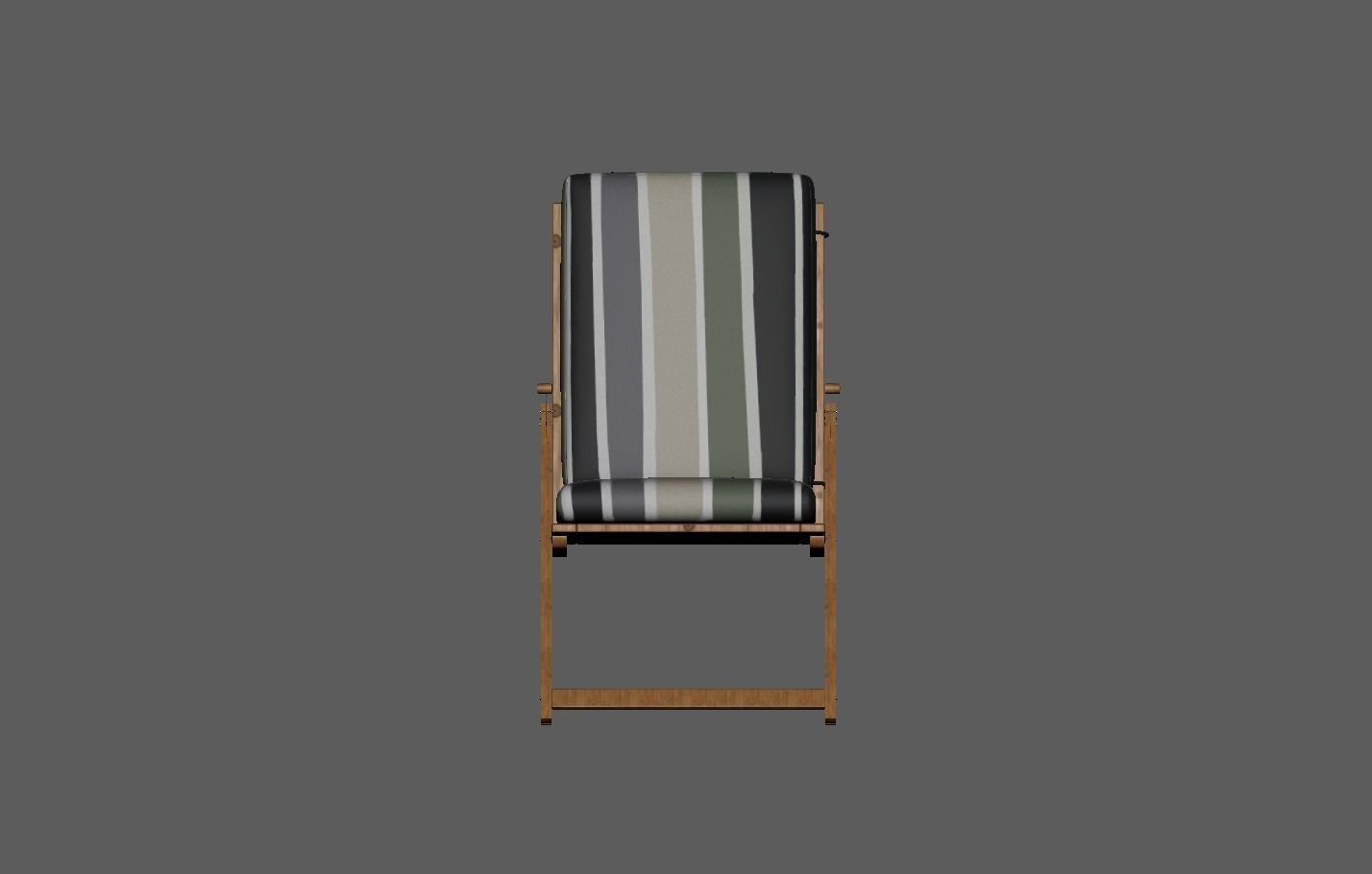 Stripe Folding Chair Low-poly 3D model_10