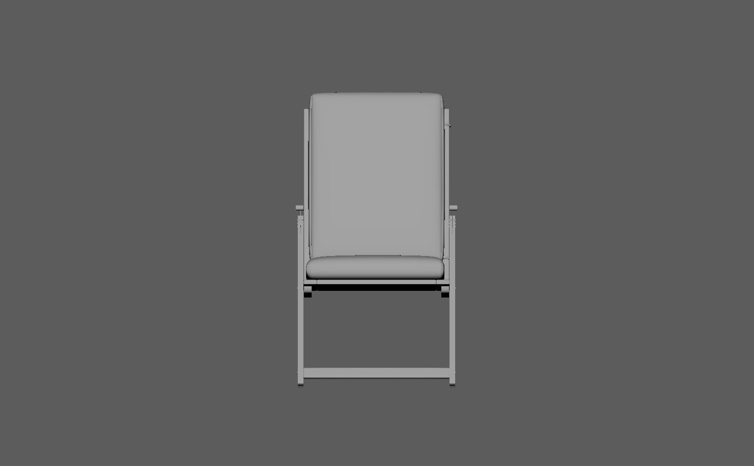 Stripe Folding Chair Low-poly 3D model_12