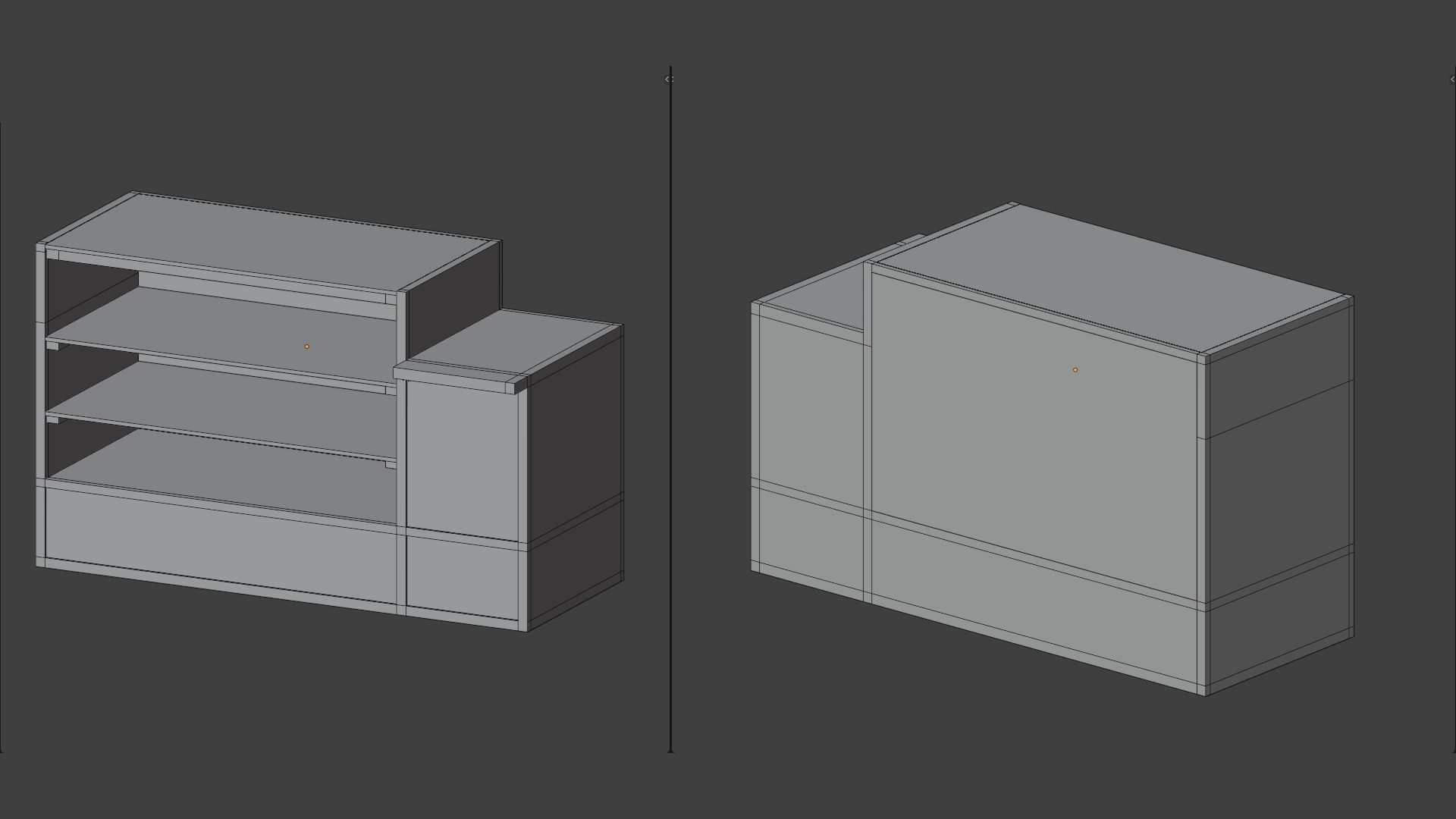 Cashier Table 3D model_6
