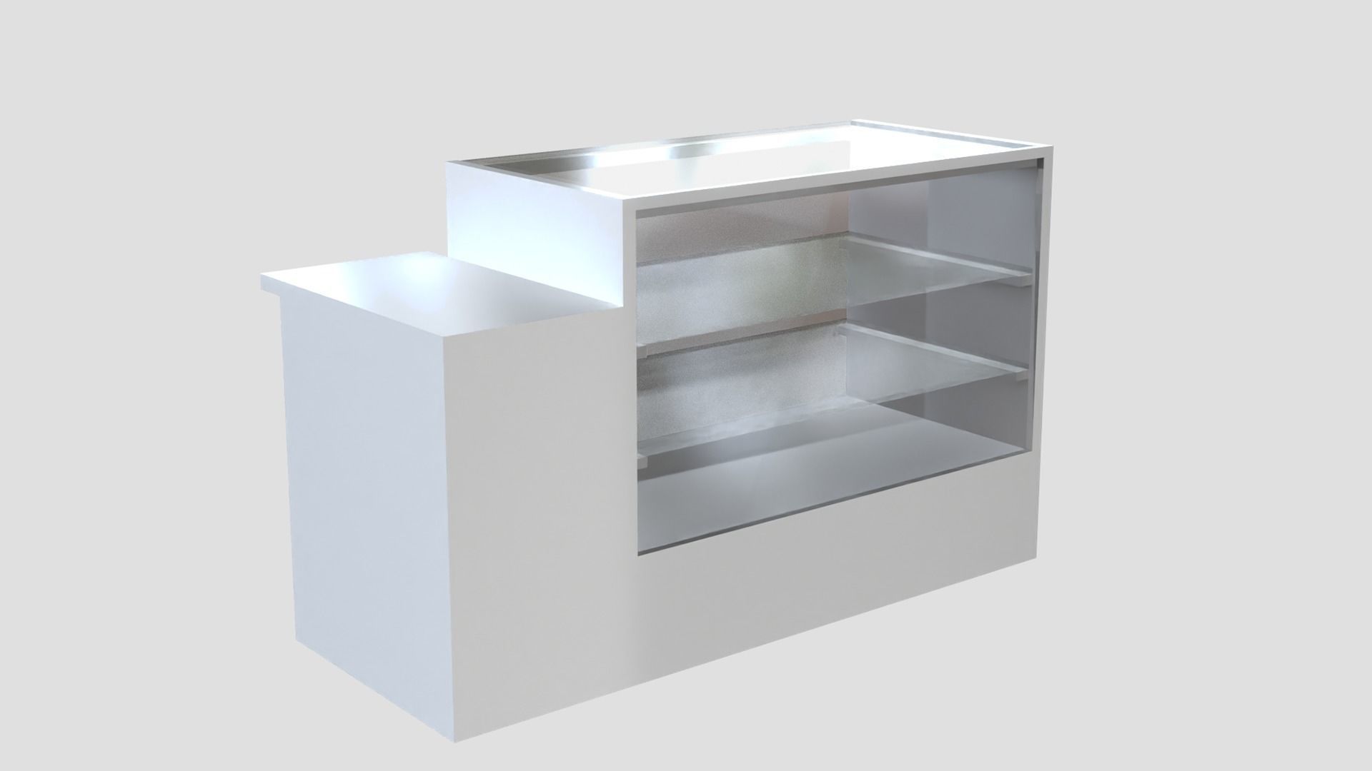 Cashier Table 3D model_4