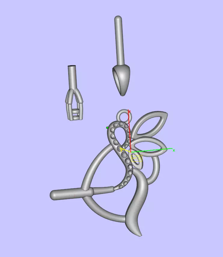 Light Jewelry  Diamond Pendent 3D ShowCase- X008-V1 3D print model_4