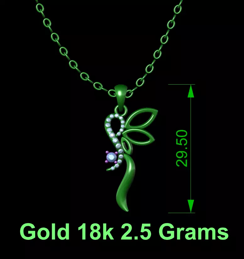 Light Jewelry  Diamond Pendent 3D ShowCase- X008-V1 3D print model_5