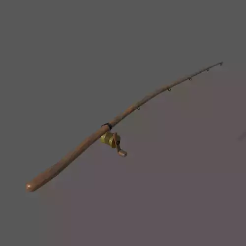 fishing rod Low-poly 3D model