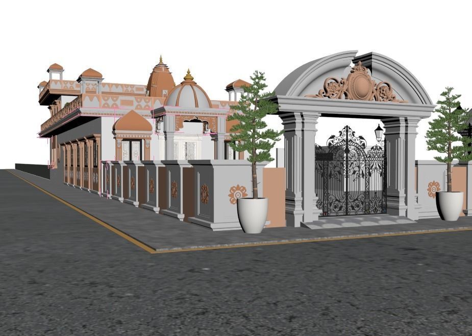 3d temple design 3D model_1