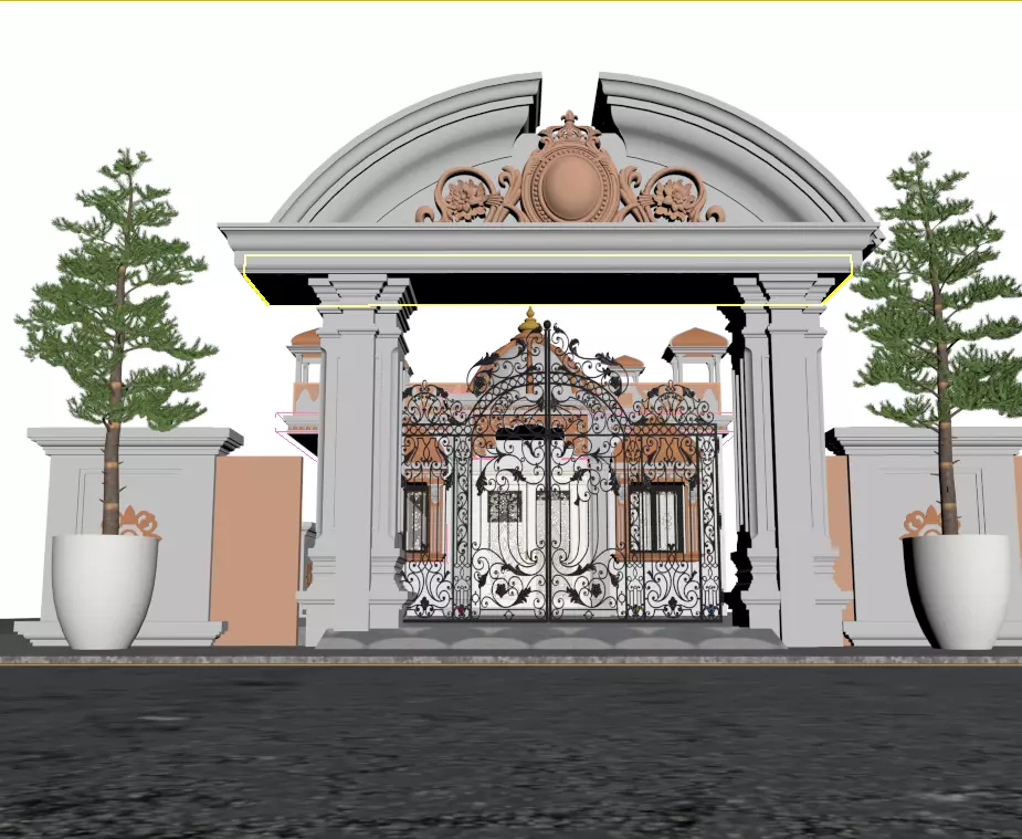 3d temple design 3D model_0