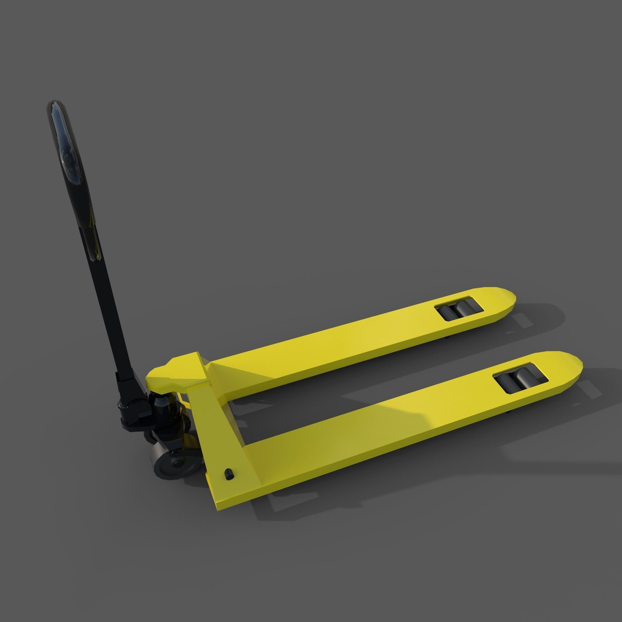 Pallet Truck Low-poly 3D model_2