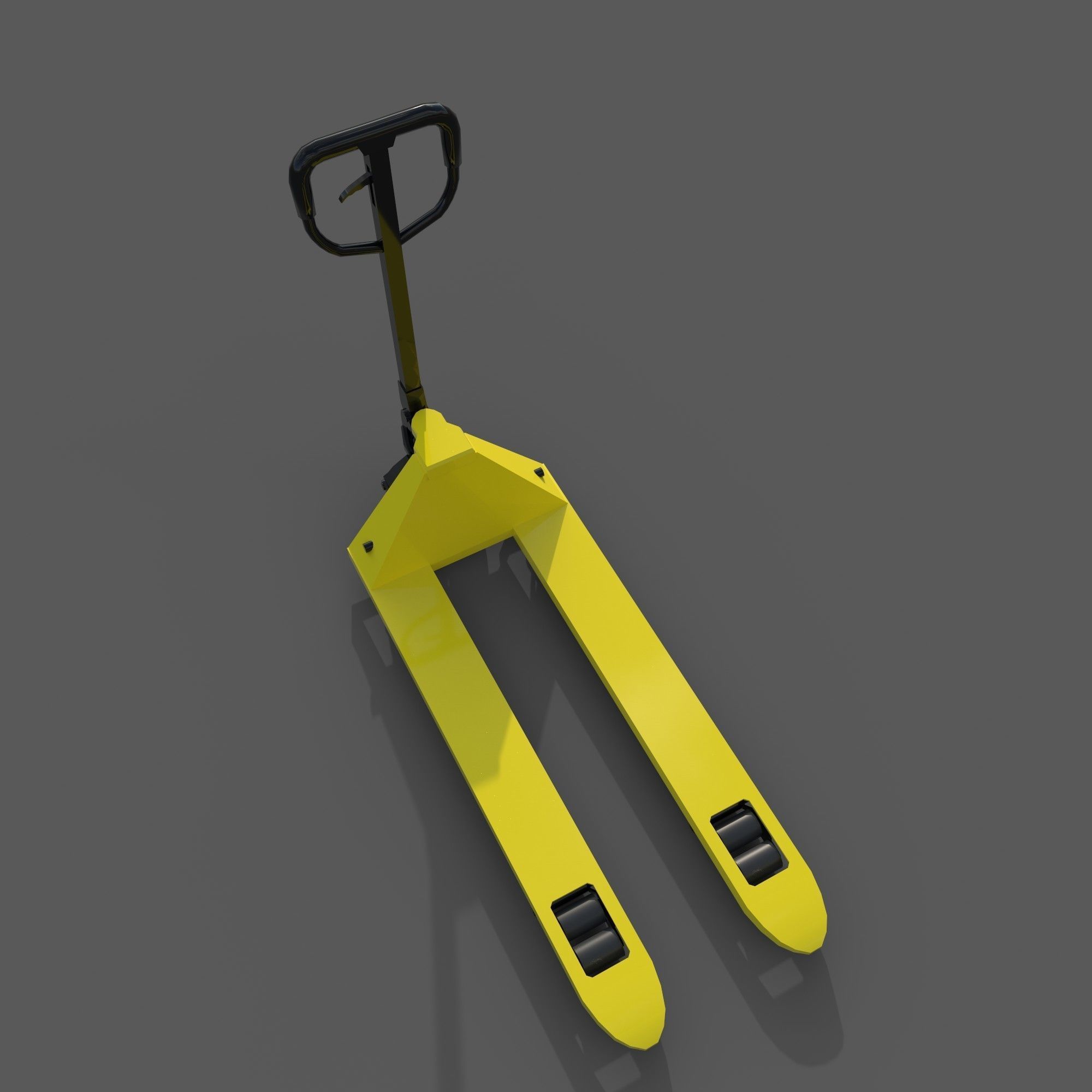 Pallet Truck Low-poly 3D model_4