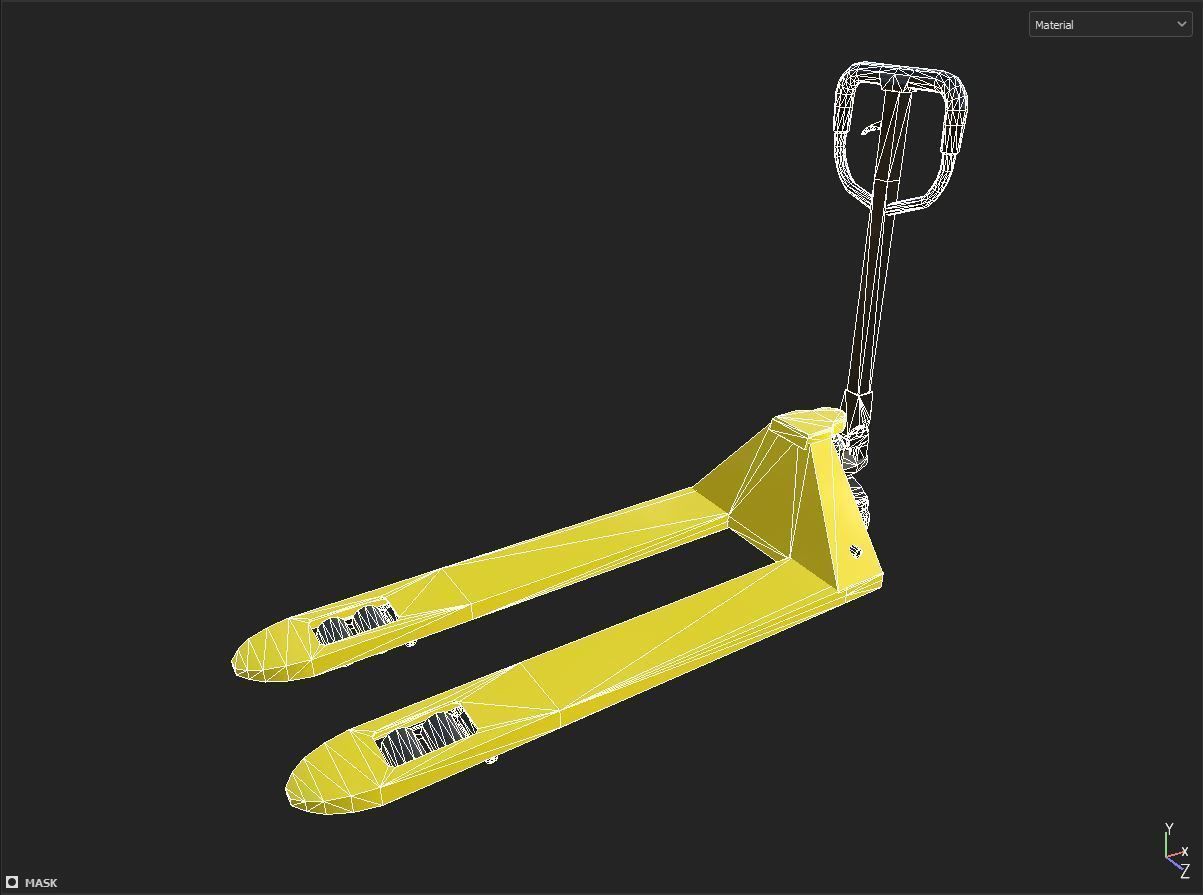 Pallet Truck Low-poly 3D model_6