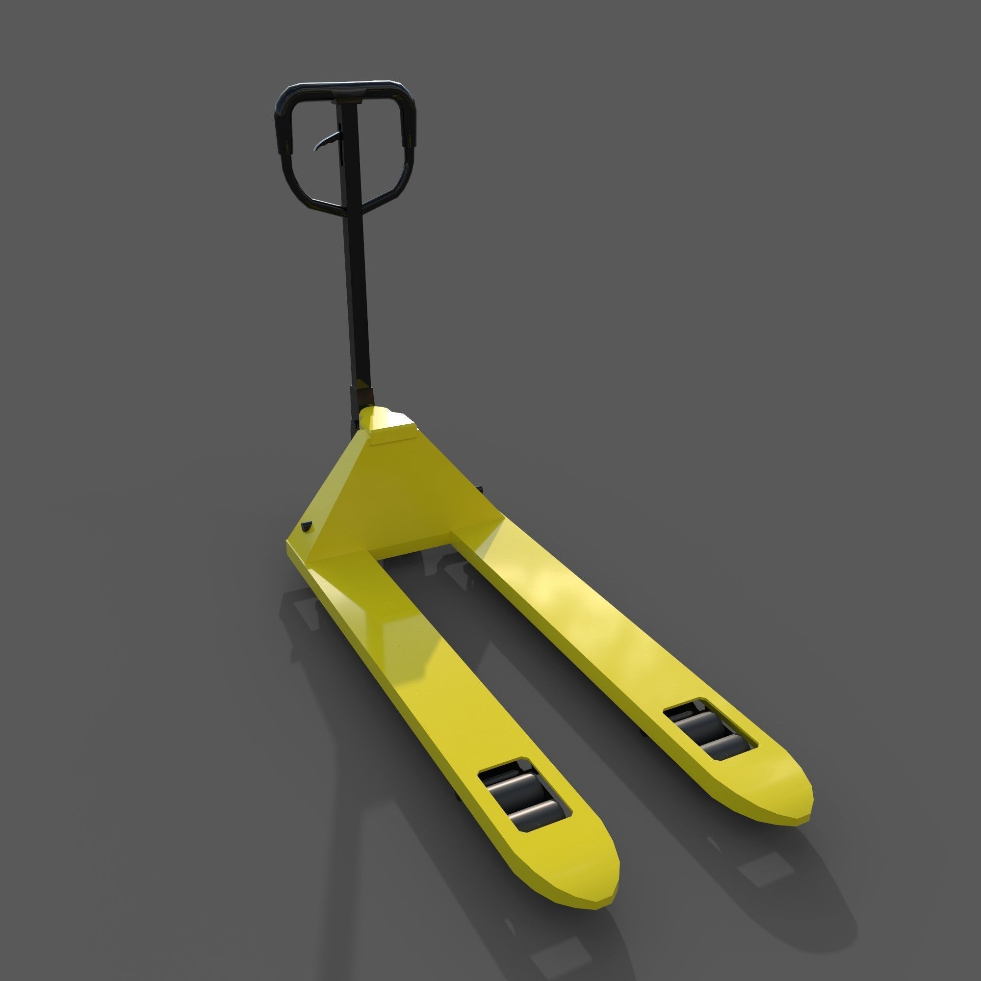 Pallet Truck Low-poly 3D model_3