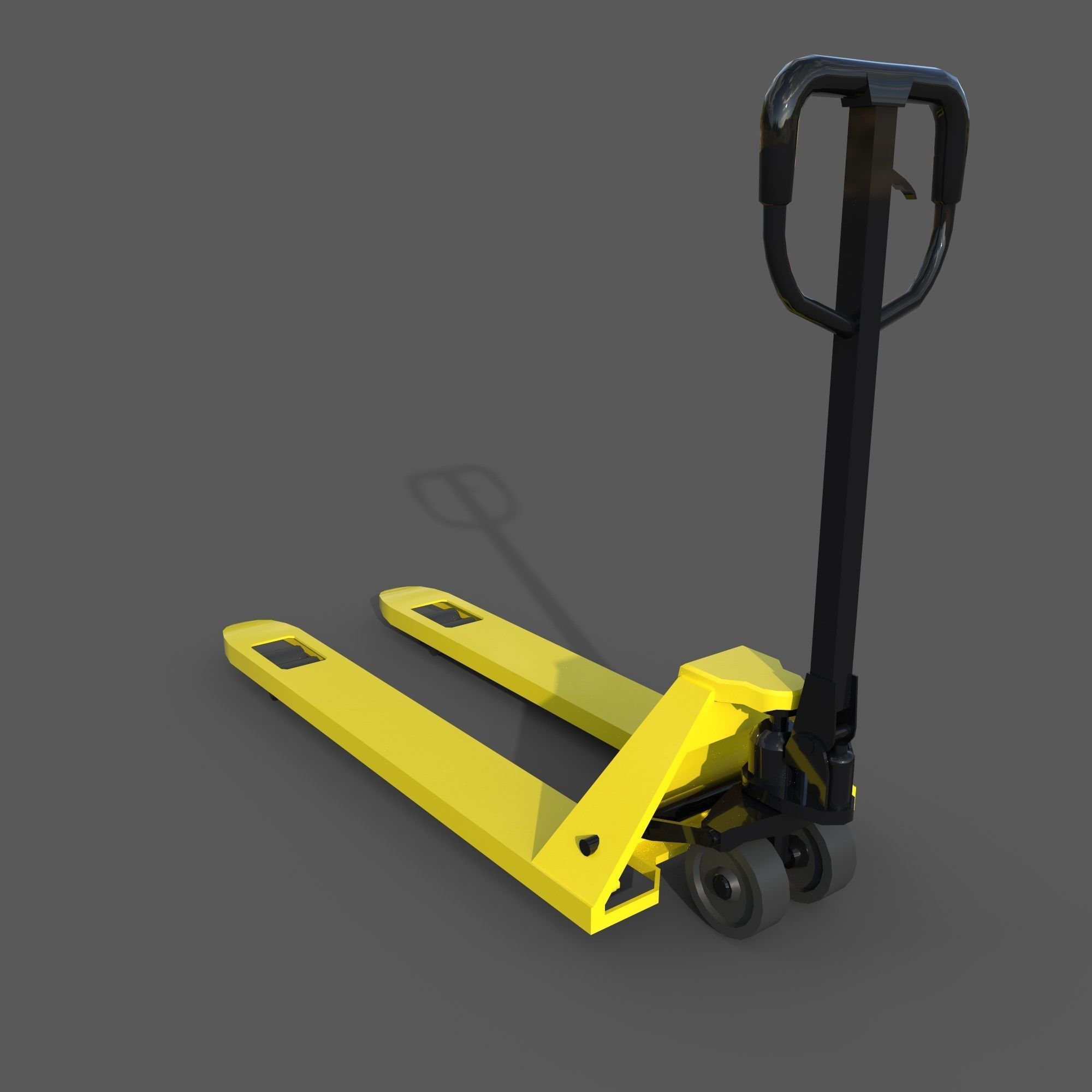 Pallet Truck Low-poly 3D model_1