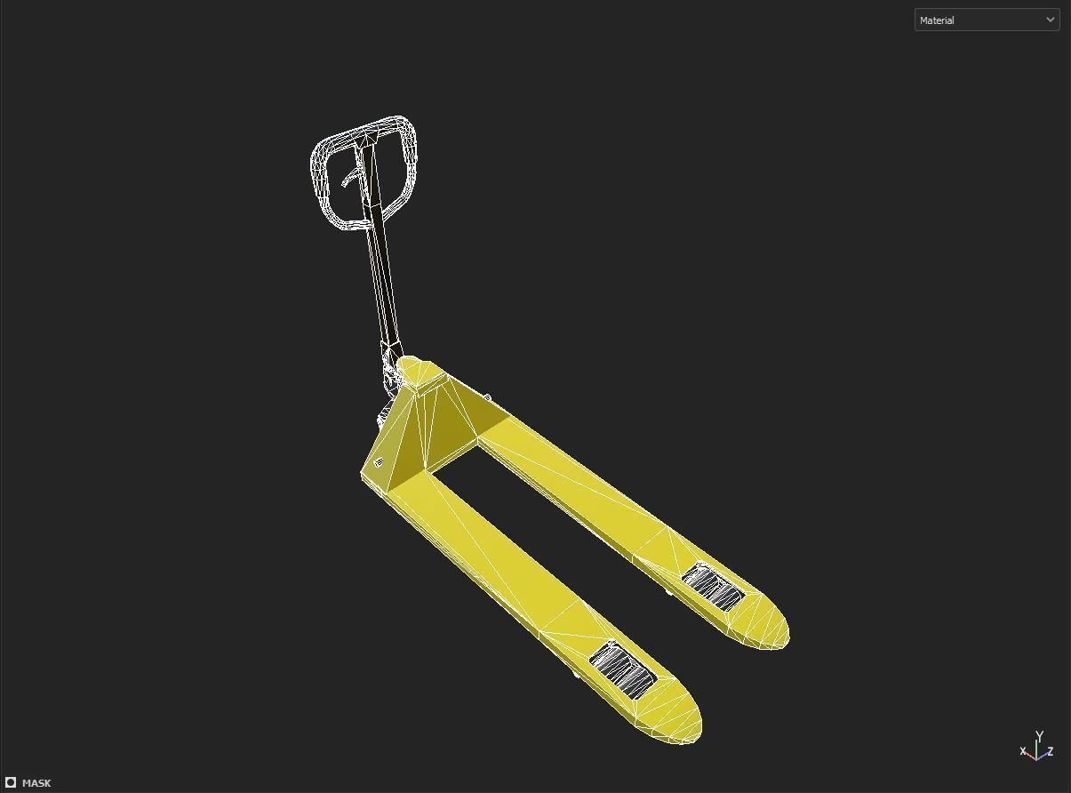 Pallet Truck Low-poly 3D model_5