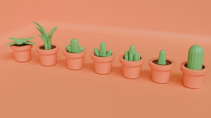 Low Poly Plant Low-poly 3D model