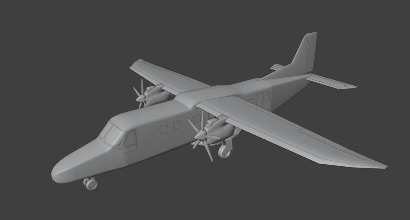 FREE dornier do 228-200 low poly  Free low-poly 3D model_7