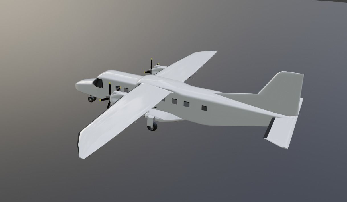 FREE dornier do 228-200 low poly  Free low-poly 3D model_1
