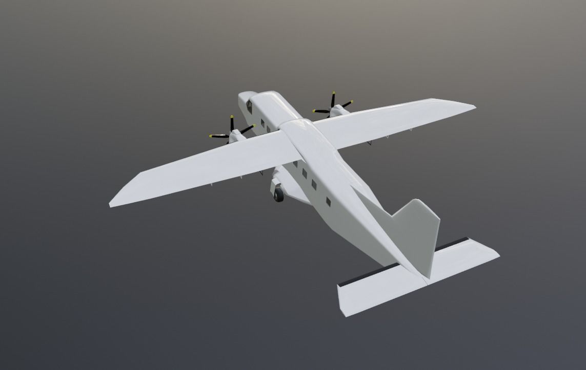 FREE dornier do 228-200 low poly  Free low-poly 3D model_2