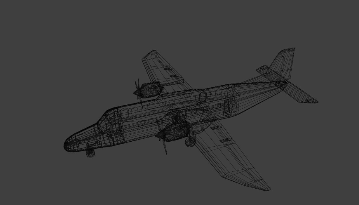 FREE dornier do 228-200 low poly  Free low-poly 3D model_6