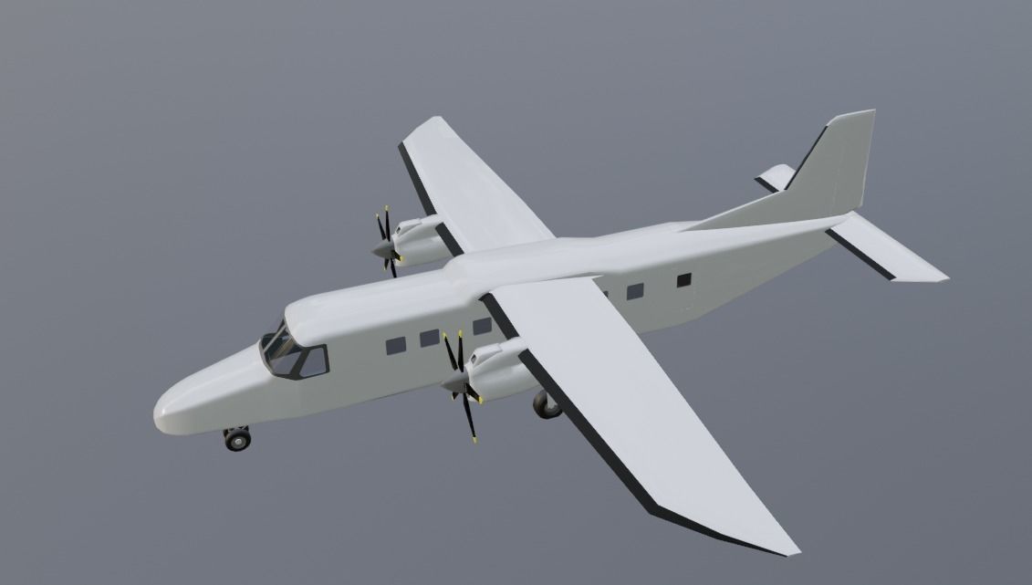 FREE dornier do 228-200 low poly  Free low-poly 3D model_5