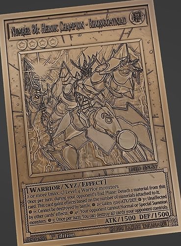 NUMBER 86 HEROIC CHAMPION - RHONGOMYNIAD - YU-GI-OH Free 3D print model