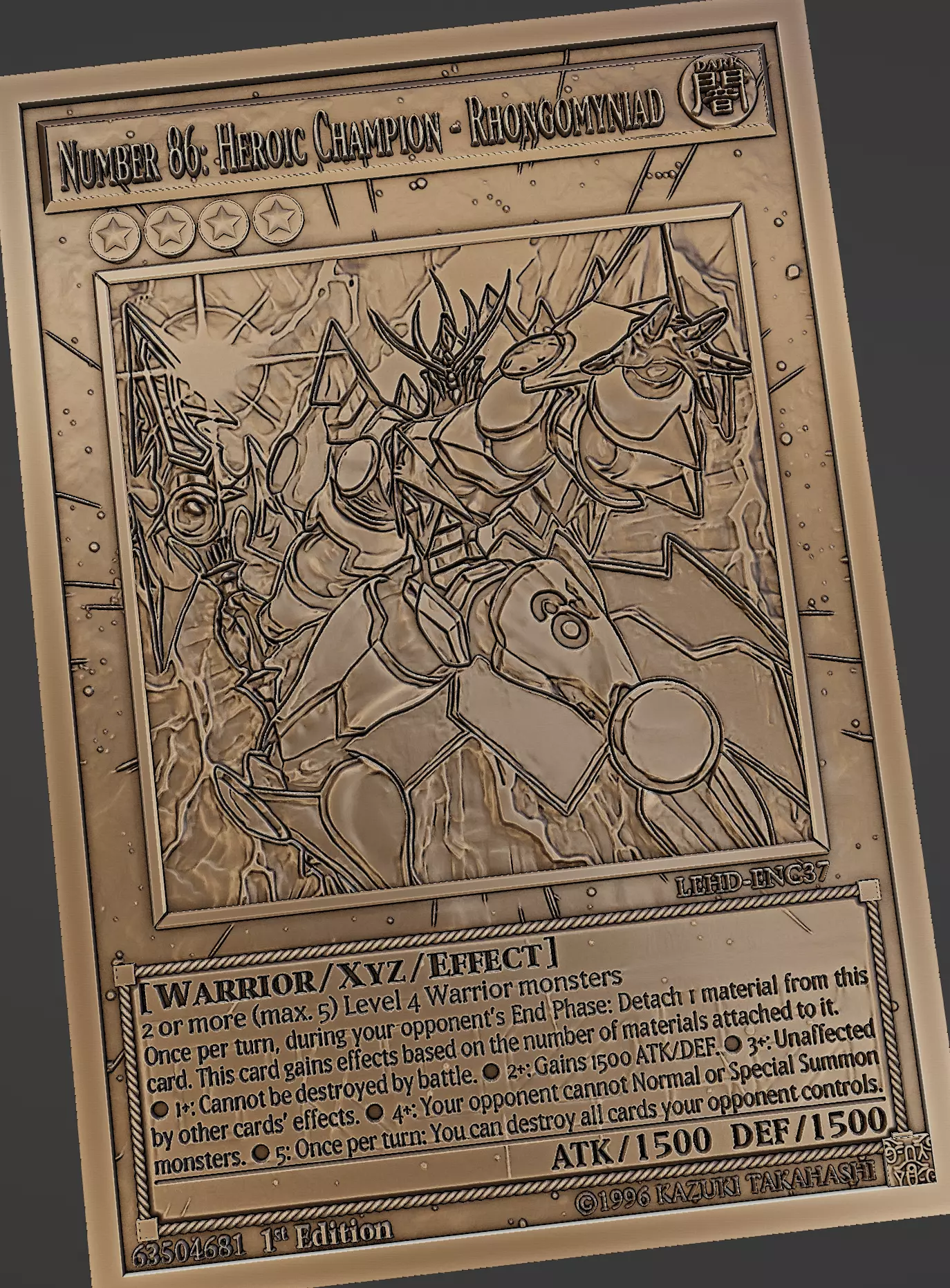 NUMBER 86 HEROIC CHAMPION - RHONGOMYNIAD - YU-GI-OH Free 3D print model