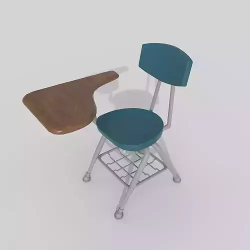 School Desk Low-poly 3D model