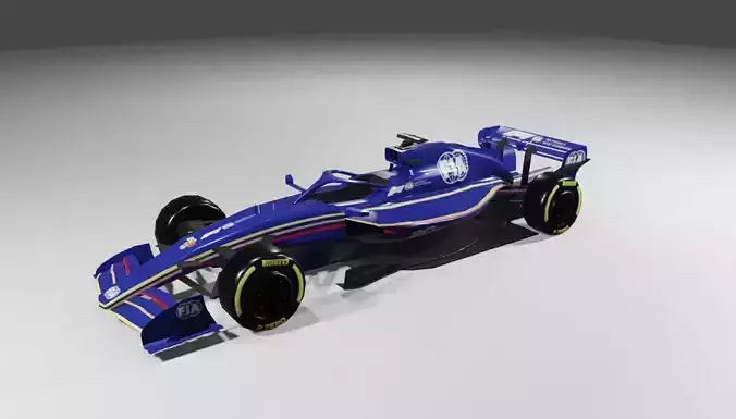 FIA Formula 1 F1 2026 regulation car low poly  Low-poly 3D model