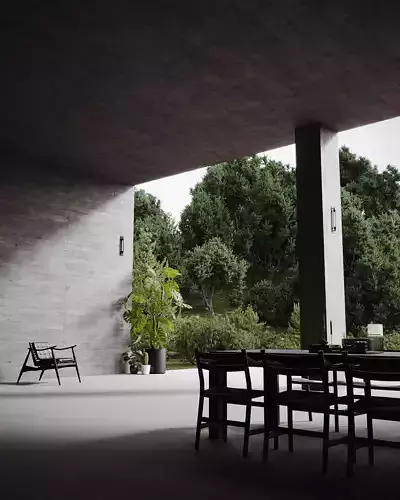 Overcast Blender Exterior