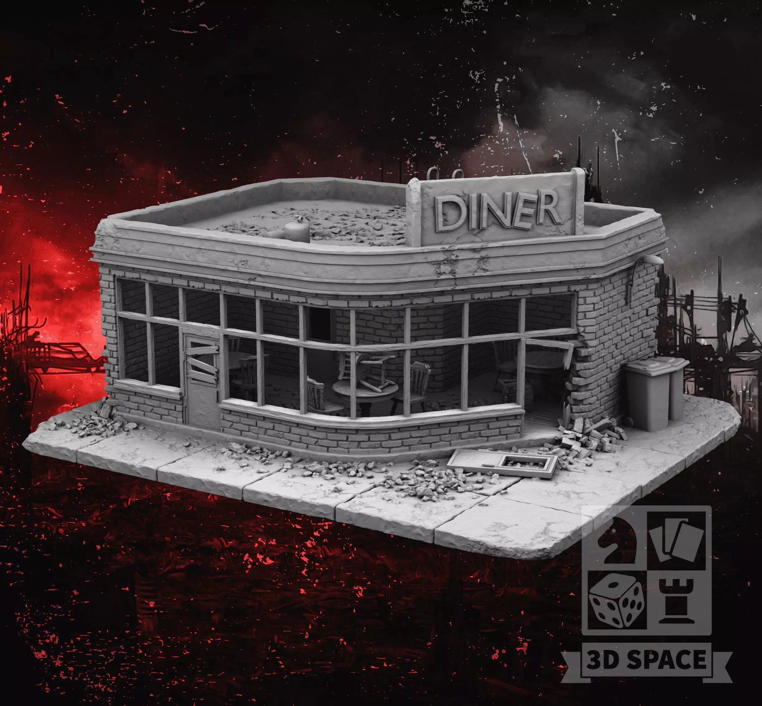 Diner 3D print model_0