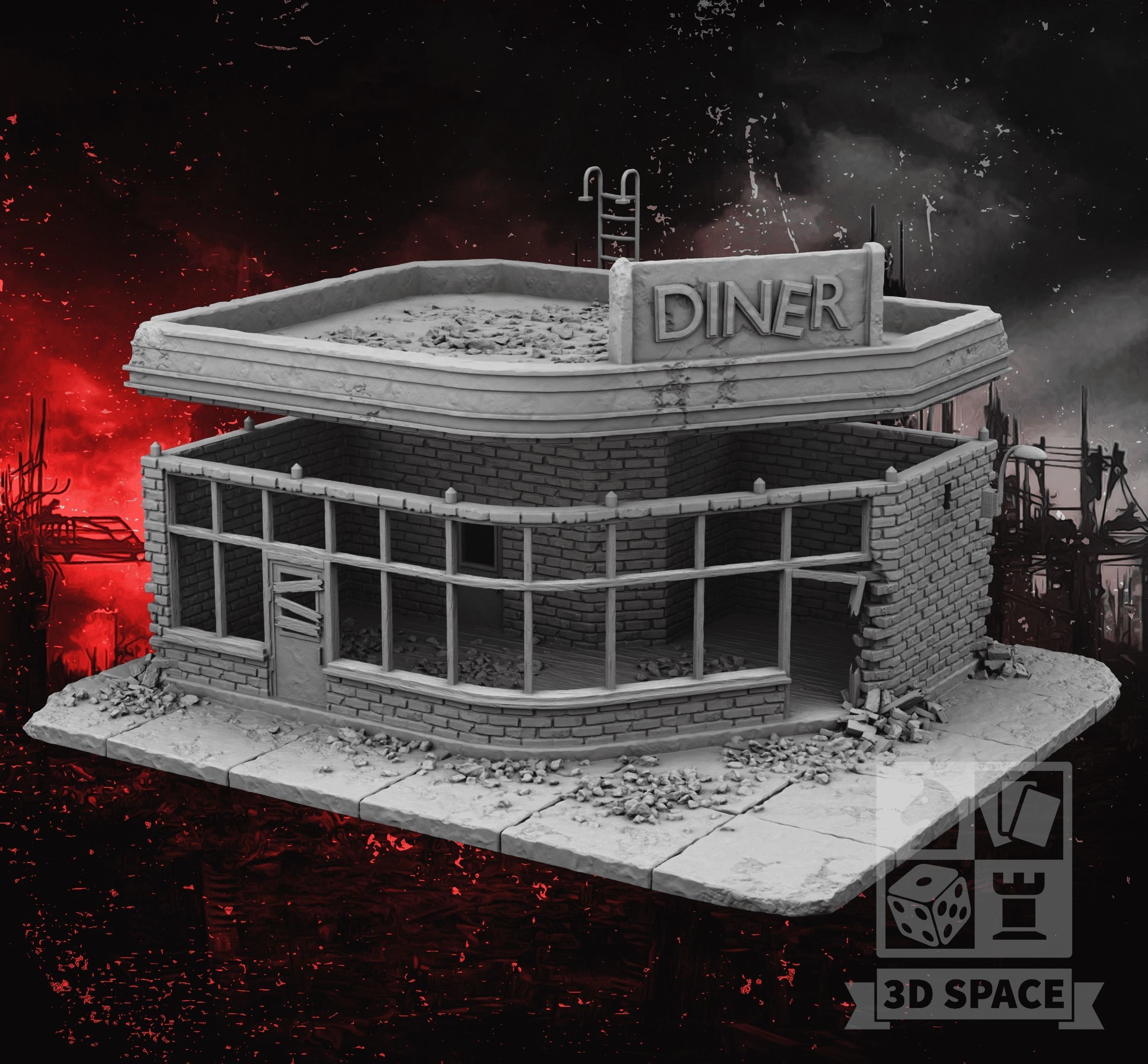 Diner 3D print model_3