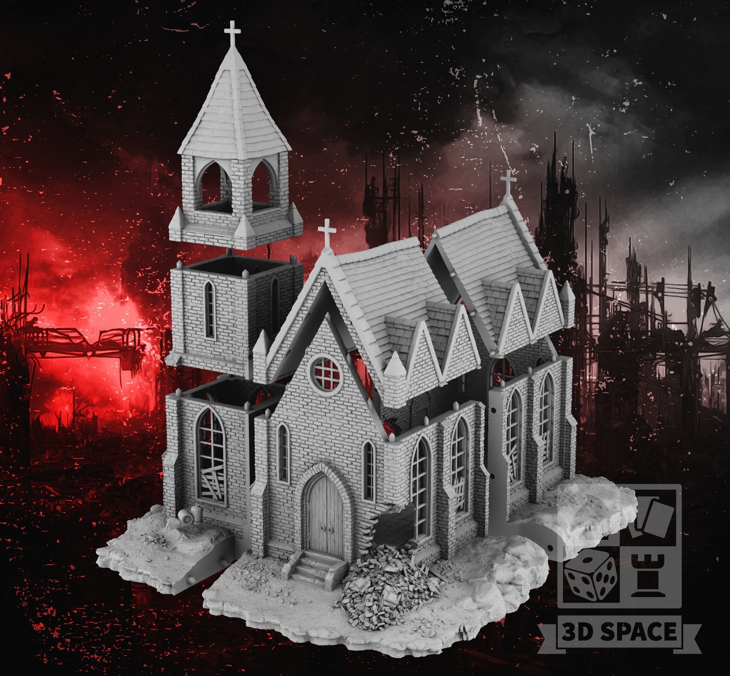 Church 3D print model_3