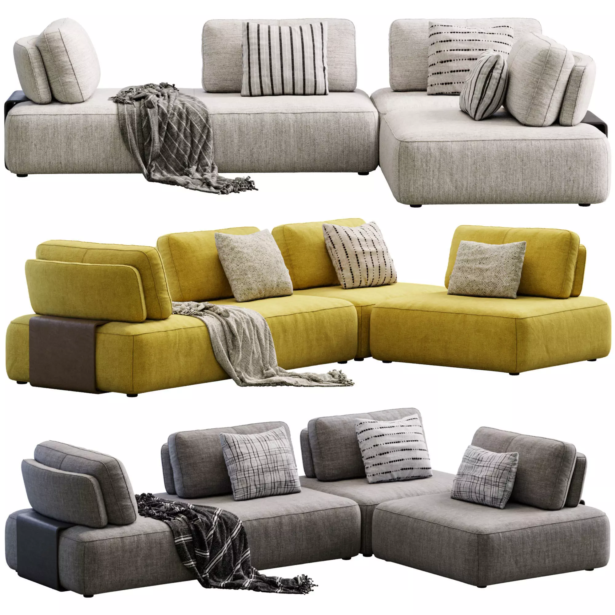 Sofa Puff By In Mood 3D model_0