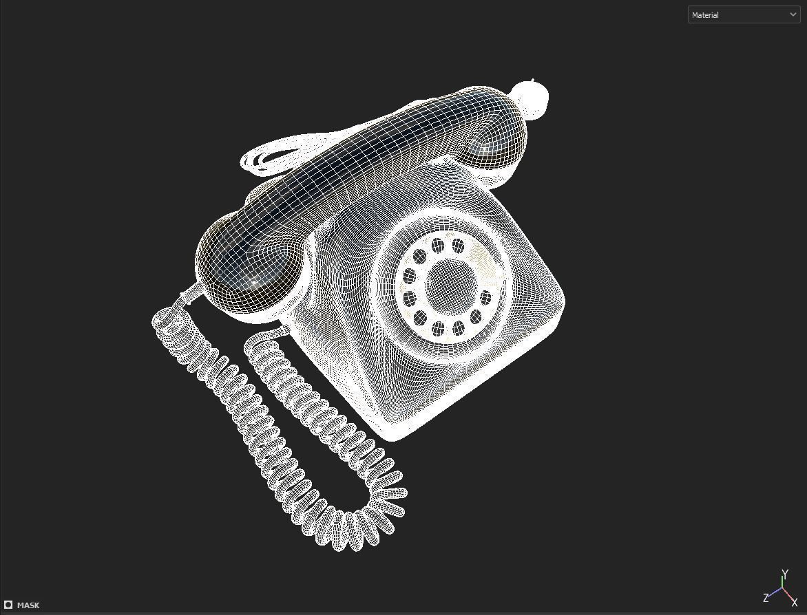 Vintage telephone 3D model_5