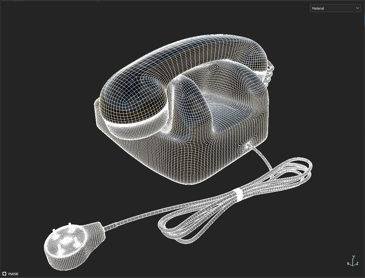 Vintage telephone 3D model_7