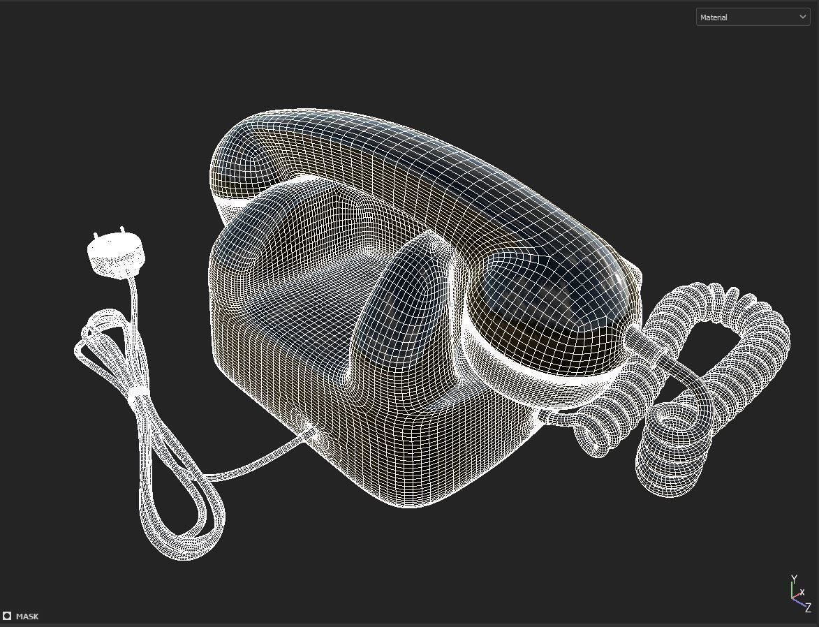 Vintage telephone 3D model_8